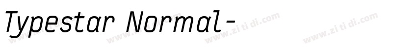 Typestar Normal字体转换